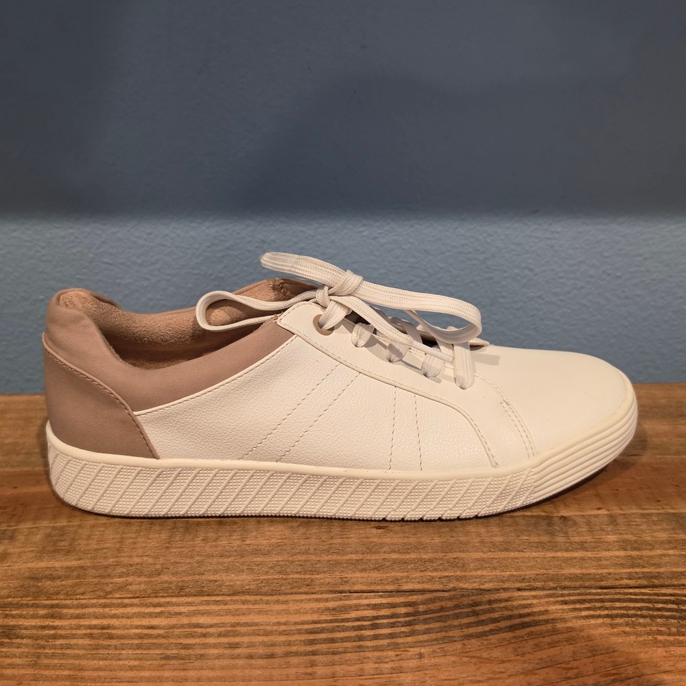 Soul Naturalizer Womens Sneaker‎ White Tan Lace Up Casual Low Top Shoes 8 - Picture 7 of 11